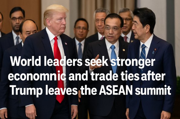 World leaders seek stronger economic and trade ties after Trump leaves the ASEAN summit